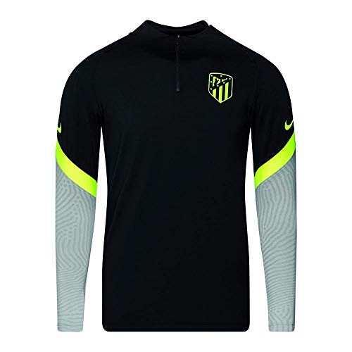 Nike Męska koszulka ATM M NK DRY STRK Top CL z długim rękawem, czarny/wilk szary/(wolt) (bez sponsor-3.), S