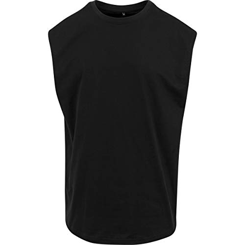 Build Your Brand Build Your Brand Men's Sleeveless Tee T-Shirt, czarny, L BY049-00007-0042