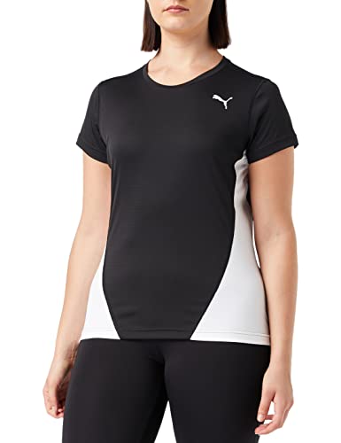 Puma damska koszulka z krzyżem liniowym, czarna biel, duża 515105 01