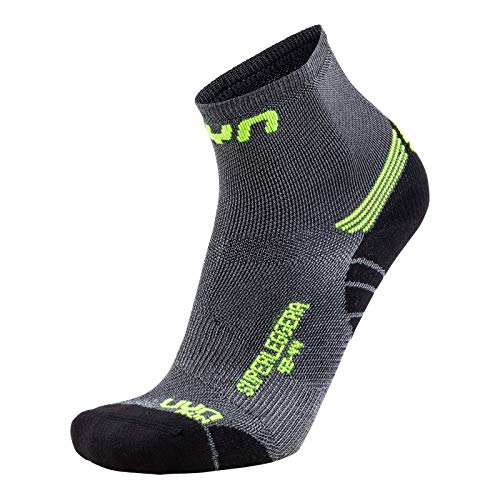 UYN Run Superleggera skarpety męskie, srebrne/żółte fluorescencyjne, 35/38