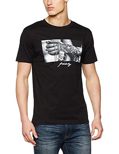 Mister Tee męski PRAY 2.0 T-Shirt, czarny, s MT471