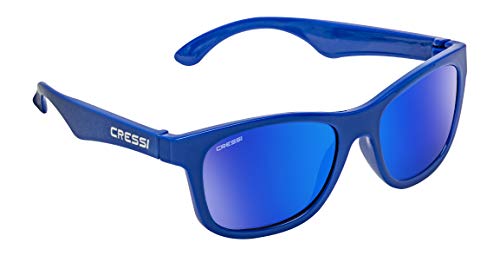Cressi Unisex-Youth Kiddo Sunglasses Okulary przeciwsłoneczne Junior ,Królewski niebieski/Obiektyw lustrzany Czerwony Niebieski ,6 + lat ,XDB100444