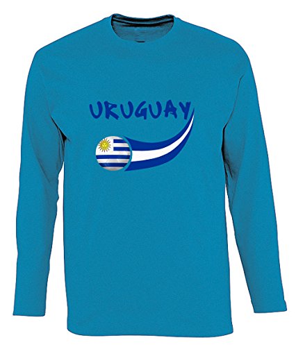 Supportershop Supportershop Uruguay t-shirt męski niebieski błękit (Aqua-Blau) X-L 5060542526036