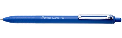 Pentel BX470-C długopis IZee, mechanizm naciskowy, metalowy klips, grubość linii 0,5 mm, 12 sztuk, niebieski