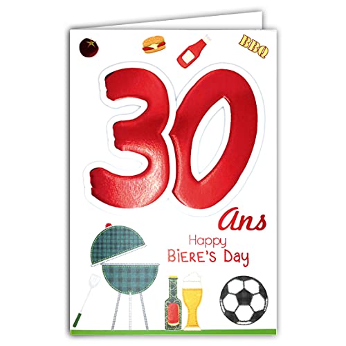 Age Mv Age MV 69  2028 kartka urodzinowa dla mężczyzn, motyw piwa, Foot Ball Grill BBQ Hamburger Party Freunde 69-2028