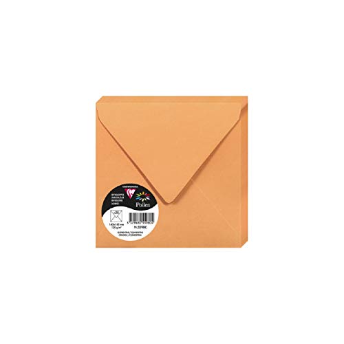 Clairefontaine Koperty pyłkowe, 140 x 140 mm, 120 g pomarańcz klementynowa, opakowanie 20 sztuk 5598C