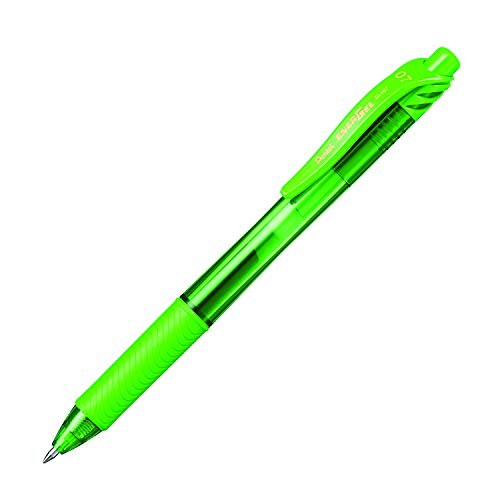 Pentel EnerGel X chowany długopis żelowy, limonkowo-zielony atrament, 12 szt.
