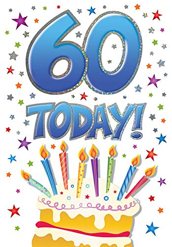 Piccadilly Greetings Nowoczesna kartka urodzinowa w wieku 60 m - 18 x 12 cm - pozdrowienia Piccadilly A35059