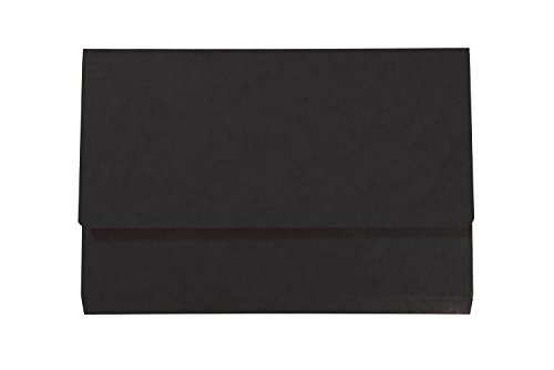 Exacompta Iderama portfele na dokumenty, 265 g/m2, Foolscap - czarny, opakowanie 10 szt.