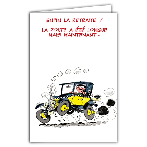 Gaston Lagaffe Gaston Lagaffe glct-0128 mapa emerytura z motywami Gute Fahren/Alles Gute/Auto wyspa GLCT-0128