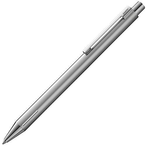 LAMY econ Długopis 240 – długopis ze stali nierdzewnej, z metalową końcówką – z wkładem o dużej pojemności – szerokość linii M, 1 sztuka (1 opakowanie)