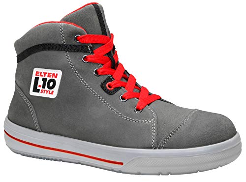 ELTEN Vintage Mid ESD S3 męskie buty ochronne, buty robocze, bezpieczne buty sznurowane, certyfikat EN ISO 20345: S3, stalowy nosek (szary), EU 38