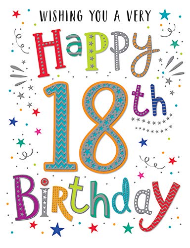 Regal Publishing Modern Milestone Age Kartka urodzinowa 18th - 20 x 15 cm - Regal Publishing C80640