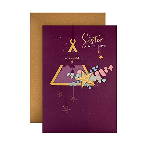 Hallmark Kartka świąteczna dla siostry z Hallmark - pamiątka 3D
