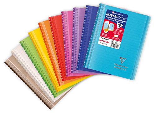 Clairefontaine Kołonotatnik Koverbook w linię 80 kart. 14,8x21cm mix kolorów CFN366701C