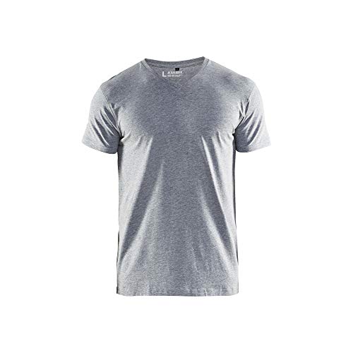 Blaklader 336010599000XXL T-shirt z dekoltem w kształcie litery V, szary melanż, rozmiar XXL