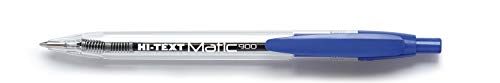Hi-Text 900 matic opakowanie 24 średnie końcówki chowane długopisy - niebieski