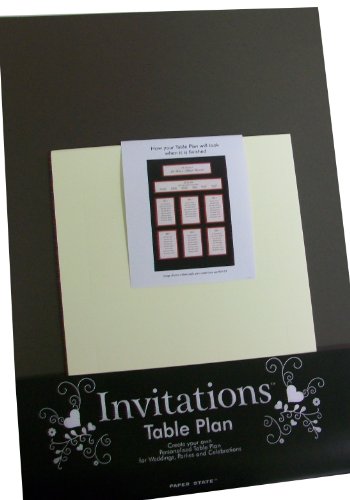 Unbekannt Paper State invitations stołu Plan, Chocolate IN3106