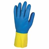 Kimberly Clark 38741 Jackson Safety G80 neoprenowe rękawice chroniące przed chemikaliami, pary, 30 cm, żółto-niebieskie (opakowanie 60 szt.)