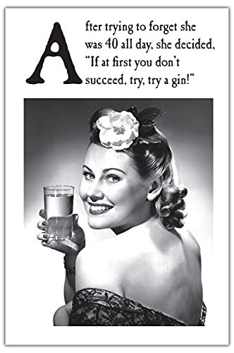 On The Ceiling Gin, 40. urodziny, kartka z życzeniami, 159 x 235 mm ZXW8335