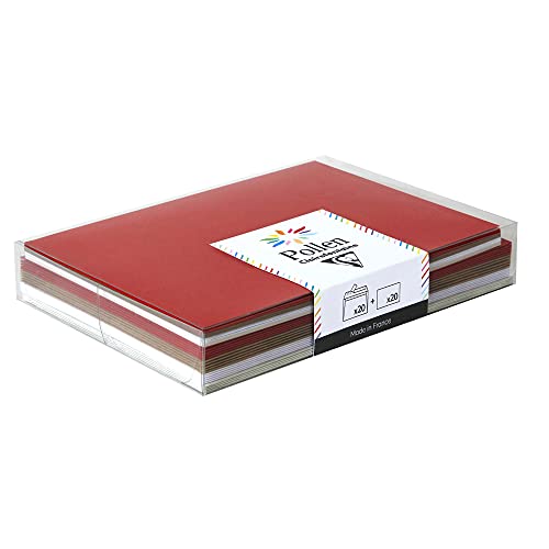Clairefontaine 20900C opakowanie pyłków z 20 kopertami C6 + 20 kartkami 110 x 155 mm, 1 opakowanie, Boże Narodzenie skandynawskie 20900C