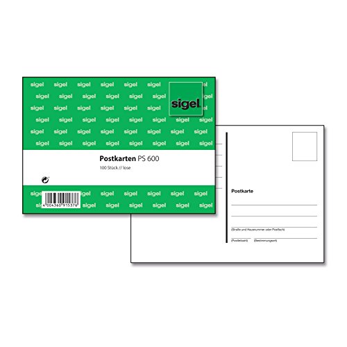 Sigel PH610 kartek pocztowych w trzonku, A6 poprzeczny PS600