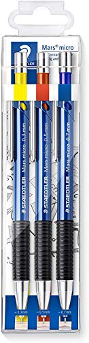 Staedtler Marsmicro 775SCWP3 zestaw 3 ołówków automatycznych, 0,3-0,7, różne kolory 775 SC WP3