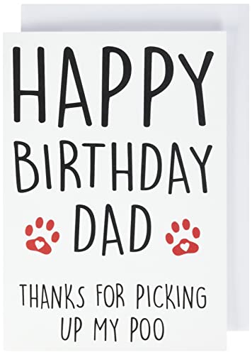 Peachy Antics Zabawna kartka urodzinowa z psem, karta dla niego zwierzę domowe dla miłośnika psów karta urodzinowa kartka dla psa taty, karta dla psa taty, karta dla psa taty PC285 WSD_PC285