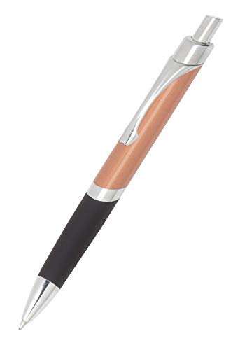 Online 32054/3D długopis sportowy w kolorze różowego złota, aluminiowy, wymienny, trwały wkład, kolor czarny, 1 sztuka (1 opakowanie)