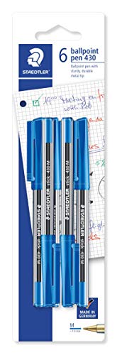 Staedtler Długopis średni Stick 430, niebieski, 6 sztuk