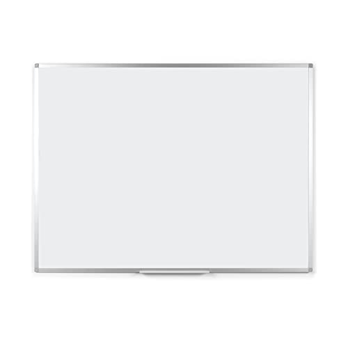 BoardsPlus - Magnetyczna tablica suchościeralna, emaliowana powierzchnia - 60 x 45 cm - tablica magnetyczna z aluminiową ramką i półką na długopisy