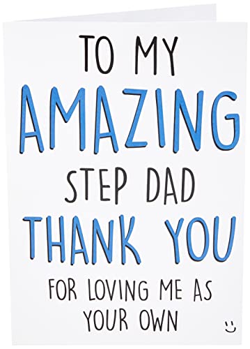 Peachy Antics Kartka na Dzień Ojca z napisem 'Step Dad' kartka urodzinowa z napisem 'Thank You Step Dad' kartka świąteczna kartka uznania rodzina PC304