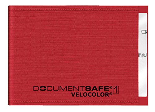 VELOFLEX 3271321 - Etui na kartę Document Safe, etui na kartę kredytową, ochrona RFID/NFC, blokada RFID, 90 x 63 mm, czerwone, 1 szt.