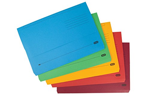 Elba Foolscap portfele na dokumenty, różne kolory, A4+, 10 teczek