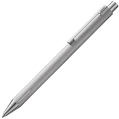 LAMY Econ długopis 240 – długopis ze szczotkowanej stali nierdzewnej w kolorze szczotkowanej, z metalową końcówką – z dużą pojemnością...