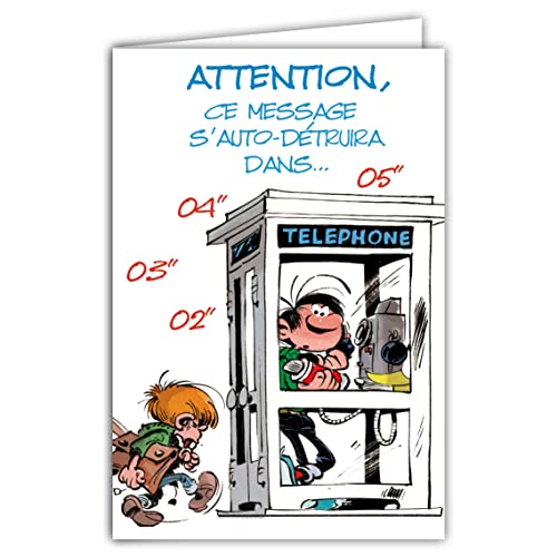Gaston Lagaffe Gaston Lagaffe glct-0145 kartka urodzinowa z motywem przesłania bomba eksplozja telefon GLCT-0145