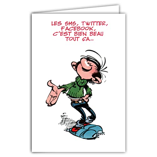 Gaston Lagaffe Gaston Lagaffe glct-0114 kartka urodzinowa z SMS Twitter Facebook GLCT-0114
