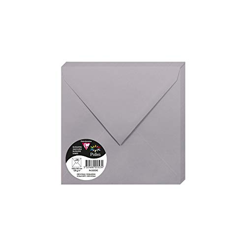 Clairefontaine Koperty pyłkowe, 165 x 165 mm, 120 g - Szary koala, 20 sztuk 5323C