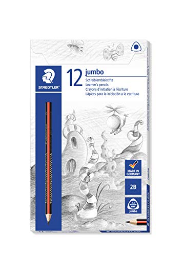 STAEDTLER Noris Club Jumbo 1285-1 długopis do nauki pisania, stopień twardości 2B, katonetui z 12 sztukami (1 opakowanie)