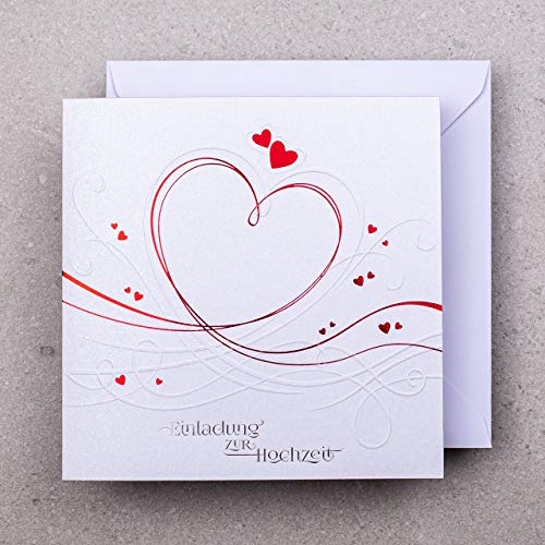 Art Nuvo Art Nuvo wkłady ślubne - zestaw 20 szt, 135 x 135 mm z możliwością zadrukowania i okładania na ślub - czerwona folia, tłoczony wzór na papierze metalowym, ZAP_DE_07 ZAP_DE_07