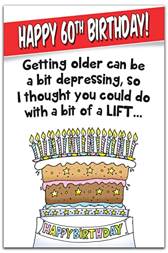 Emotional Rescue Emotional Rescue Lift, 60. urodziny, kartka z życzeniami, 159 x 235 mm, ZXW8028 ZXW8028