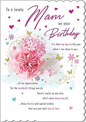 Piccadilly Greetings Group Ltd Tradycyjna kartka urodzinowa Mam - 23 x 15 cm - Piccadilly Greetings A20258