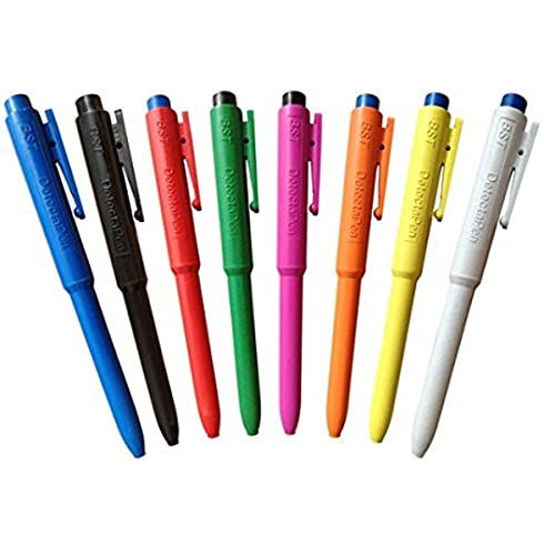 Maya Professional Tools J800-2/2 metaliczny i rentgenowski wykrywalny długopis - normalny tusz z klipsem, 25 jednostek, niebieski korpus, niebieski atrament