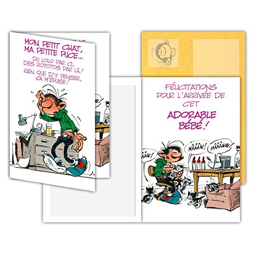 Gaston Lagaffe Gaston lagaffe kartą 0131 glct serdeczne życzenia z okazji narodzin z motywów dziecko chłopca/dziewcząt/Papa/mama/humorem/amulet szczęścia GLCT-0131