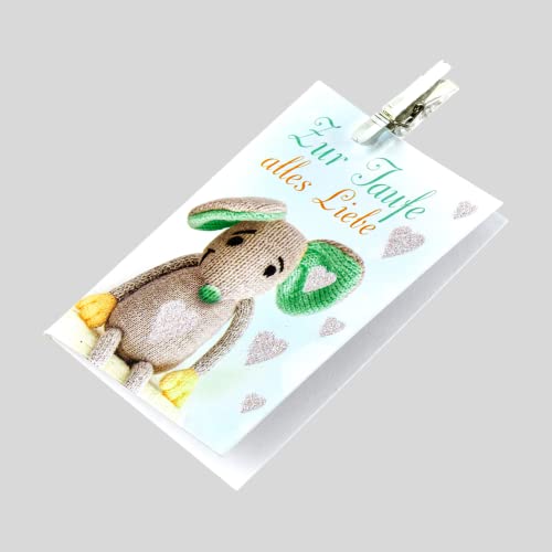 Perleberg Kartka do chrztu Mini-Card - mysz, błysk - 5,2 x 7,4 cm 7360003-2