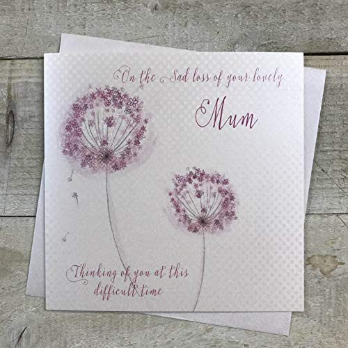 WHITE COTTON CARDS Sympathy ręcznie wykonana kartka - 'Los of Mum' - autor: biała bawełna karty VN97-M VN97-M