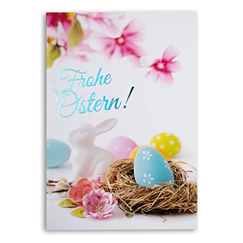 Art Nuvo ART NUVO - Ekskluzywne kartki wielkanocne nr 7  zestaw 10 kartek 120 x 170 mm ze złotymi napisami i białymi kopertami EE107