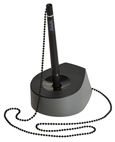 HAN Stojak na długopisy SALSA, elegancki, stylowy, z wytrzymałym metalowym łańcuszkiem na nowoczesne biurko, 1770-39, czarny/ciemnoszary