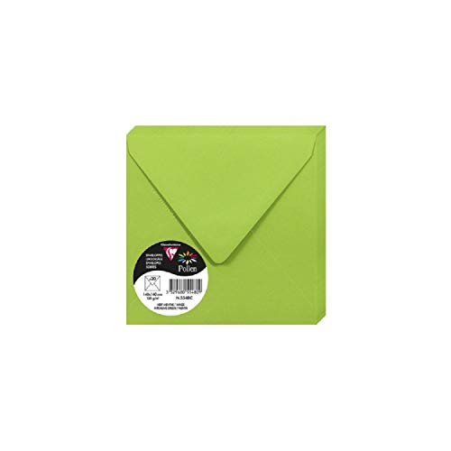 Clairefontaine koperty na pyłki, 140 x 140 mm, 120 g - intensywna zieleń, opakowanie 20 szt. 5548C