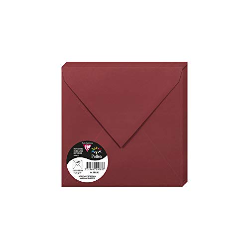 Clairefontaine koperty na pyłki, 165 x 165 mm, 120 g - kasztanowe, opakowanie 20 szt. 5883C